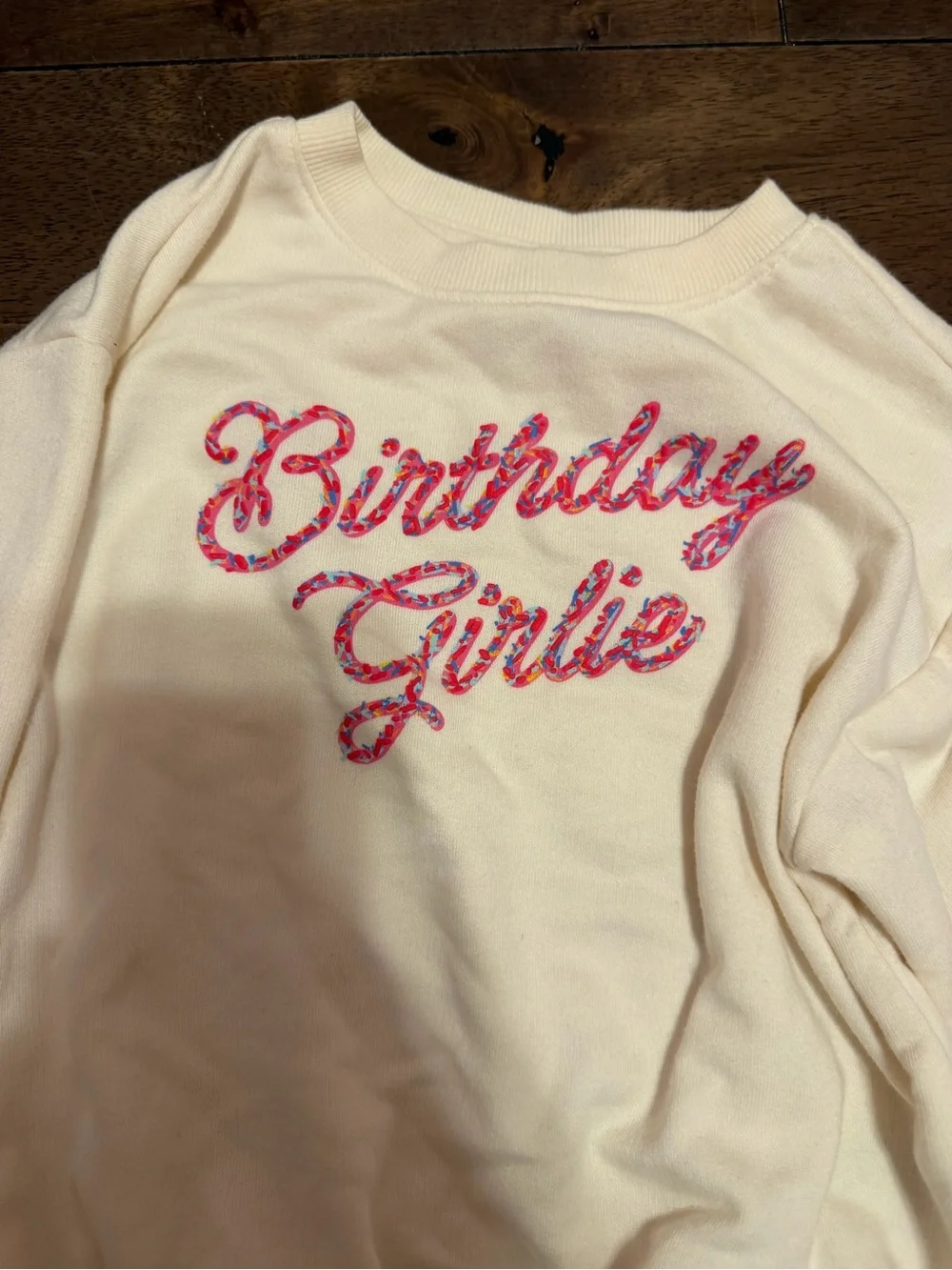 Old Navy Cream Pullover with Pink 